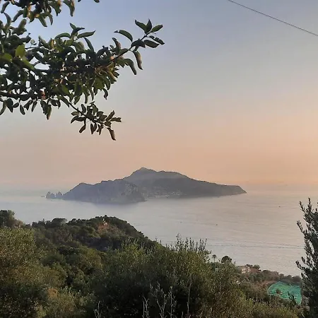 Villa Con Vista Sul Golfo Di Napoli E Isola Di Capri Massa Lubrense Exterior foto