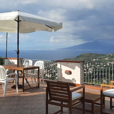 Villa Con Vista Sul Golfo Di Napoli E Isola Di Capri Massa Lubrense Exterior foto
